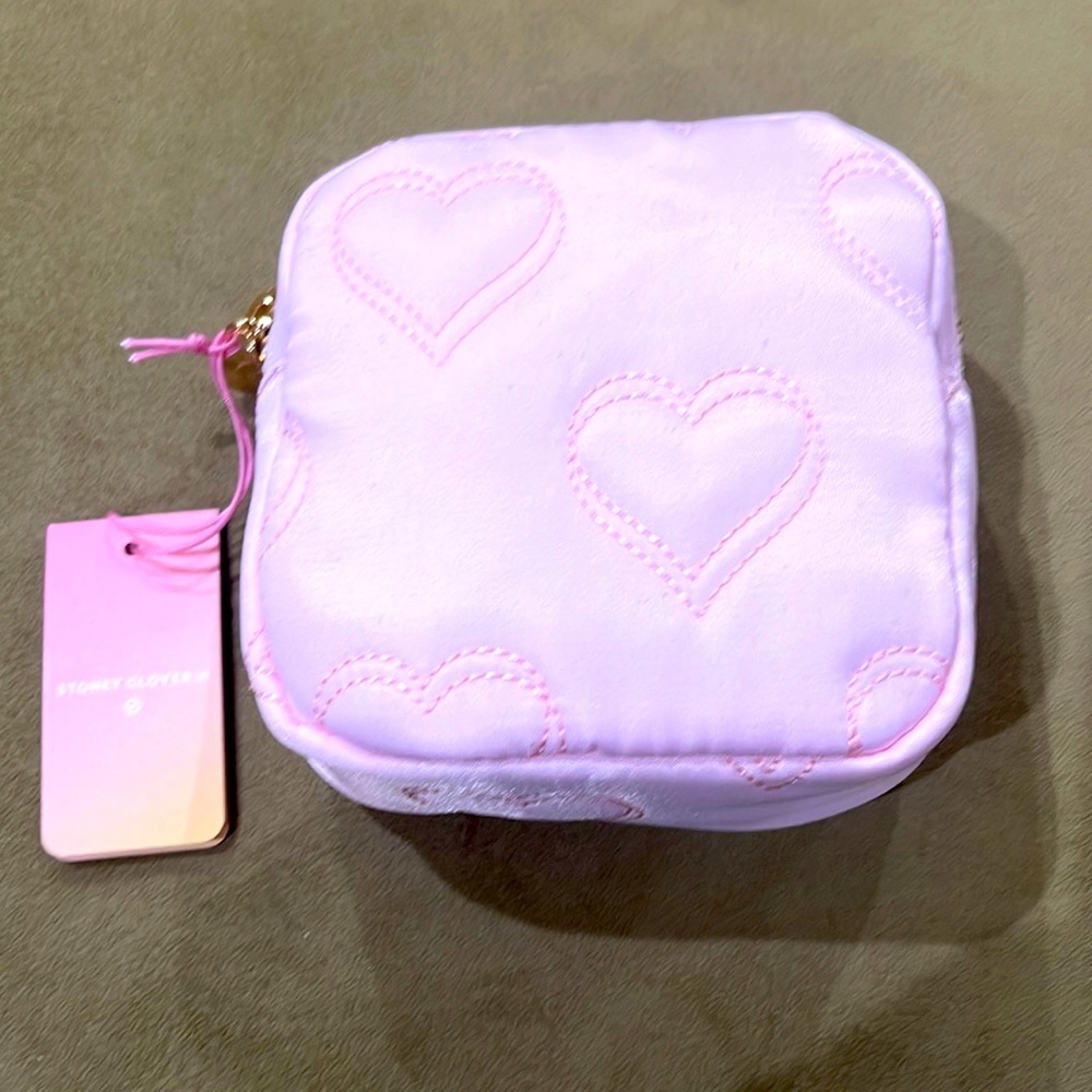 NWT Stoney Clover Lane pink quilted small pouch